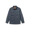 Solid Color Multi Pocket Outdoor Water Resistant Casual Loose Long Sleeve Shirt Men Shirts Rock-Blue A6Q49-DH3