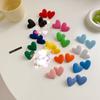 Fashion Creative Trendy Temperament Acrylic Vintage Heart Stud Earring 925 Sterling Silver