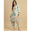 Женский дизайнерский комплект с принтом курта брюки шнур индийский Болливуд топ туника курти VSO-1697 c