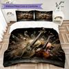 Golden Circle Note Pattern Bedding uilt Set uilt Cover Pillowcase Home Decoration Birthday Gift (1 * duvet cover + 2 * pillowcase without core)