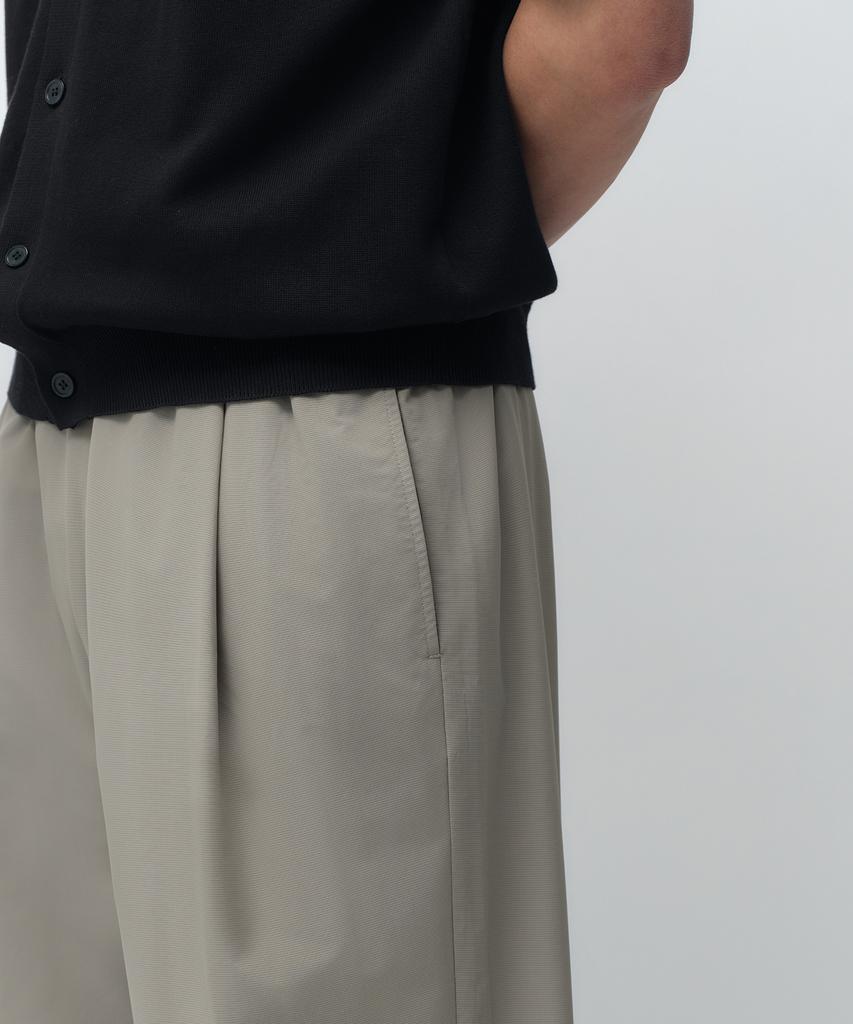 MUSINSA STANDARD Airy Dot Wide Elastic Waist Pants [Grayish Beige]
