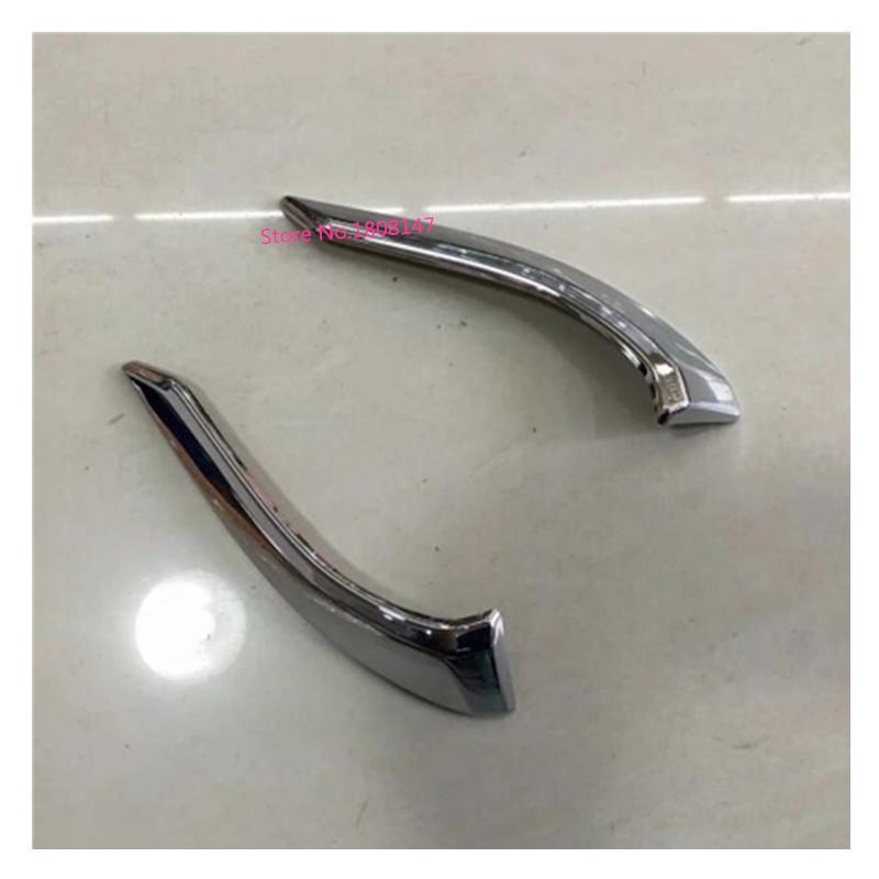 Head Front Fog Light Lamp Frame Sticker Eyebrow ABS Chrome Cover Trim Panel For Mazda 2 Mazda2 Demio 2015 2016 2017 2018