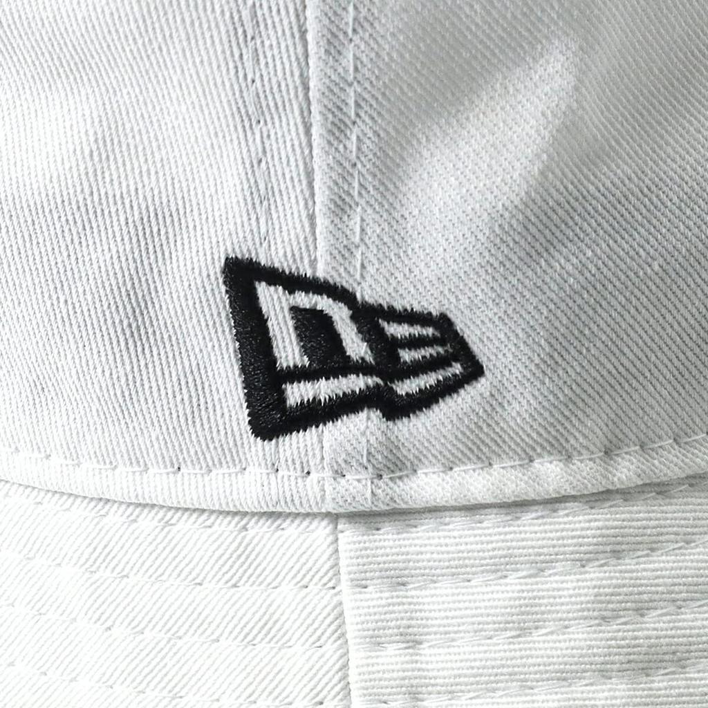 New Era WHT BLK 25J Твиловый хлопковый панама БАКЕТ-01 Шляпа, Белый, S/M