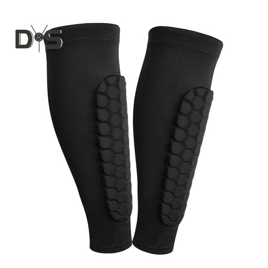Футбольные щитки для голени для молодежи и взрослых, компрессионный рукав для голени с сотовыми накладками, спортивная защитная экипировка для футбола, бейсбола, катания на лыжах, хоккея