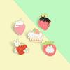 Strawberry Cat Adorable Brooch Cute Japanese Style Creative Pin Accessory For Bags