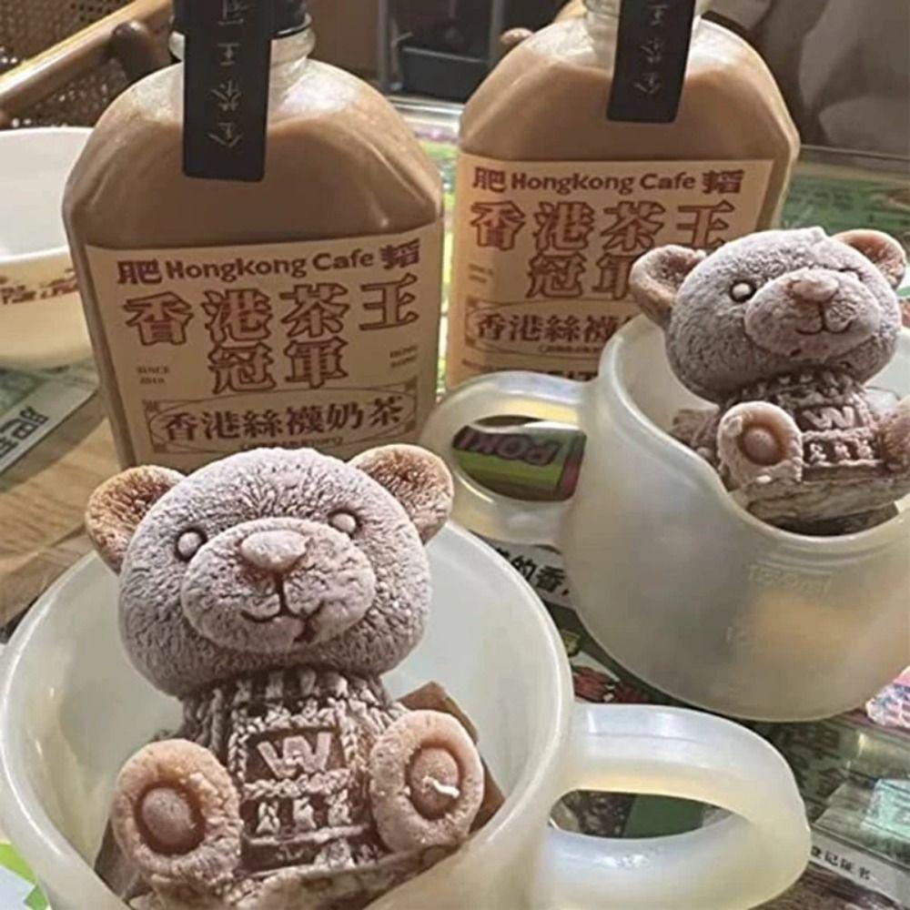 Силиконовая форма для кубиков льда в виде медведя, пищевая коробка для кубиков льда, форма для кубиков льда для виски, лето