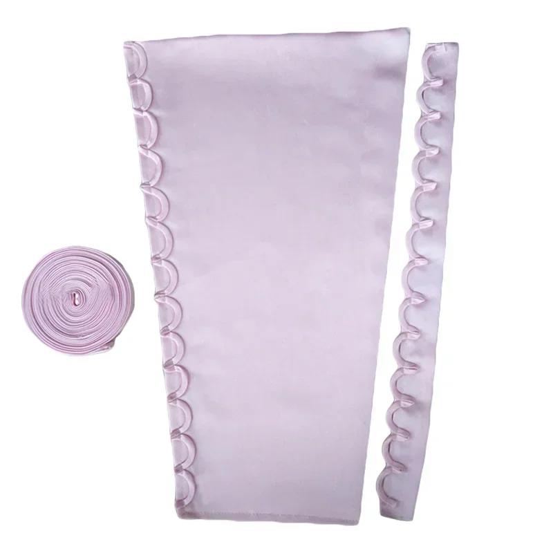 3Pcs Wedding Gown Back Repair Kit Satin Corset Lace Webbing with Zipper for DIY Dress Lace Up Sewing Accessories