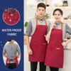 Водонепроницаемый фартук для мужчин и женщин, регулируемая длина, завязывающийся на талии, многокарманный фартук для кухни, гриля, ресторана, бара, кафе, салона красоты, маникюрной студии, униформа