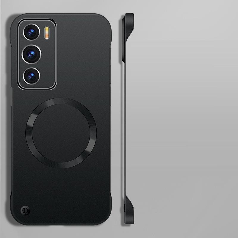 Магнитный безрамочный матовый чехол для телефона Oppo Find X7 Ultra для Magsafe Magsafeing Cover для OPPO Reno 12 Pro Borderless Hard PC Protection Back Cover