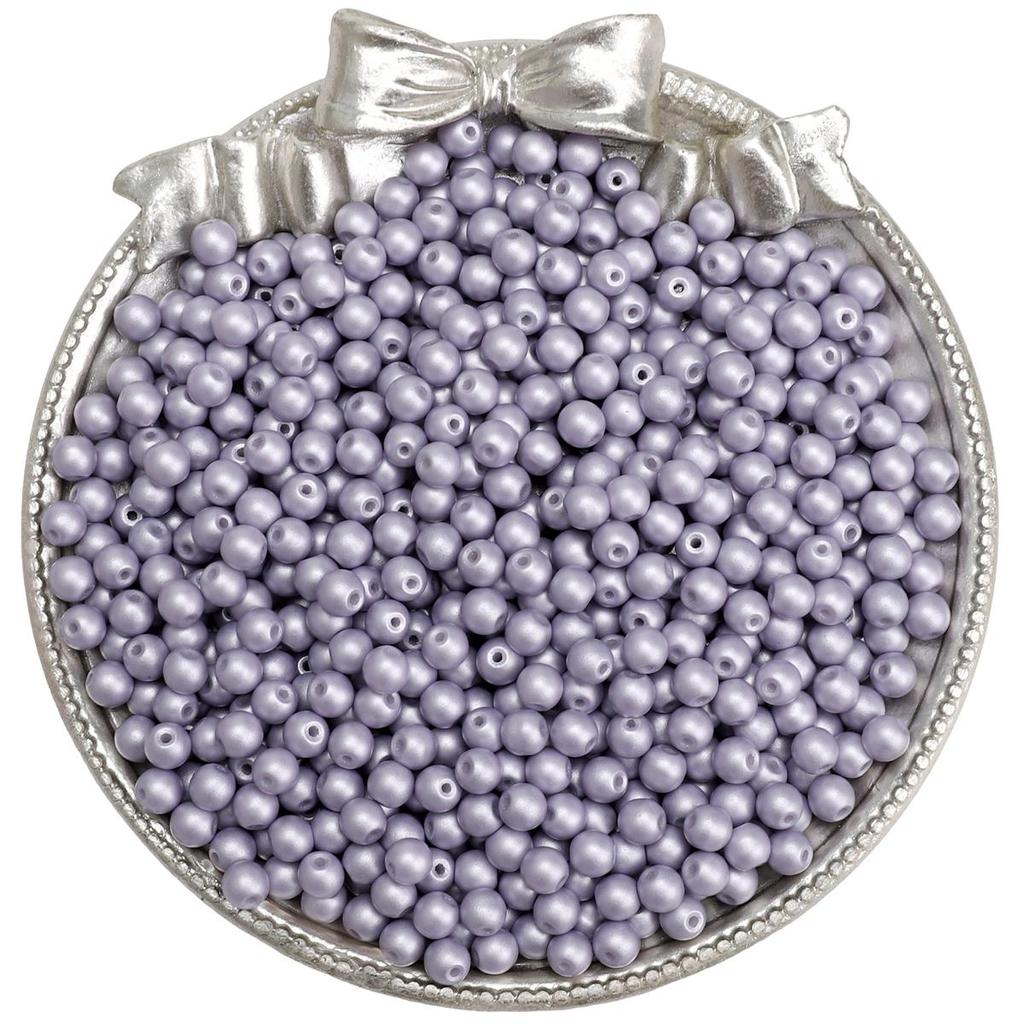 Разноцветные чешские стеклянные бусины для изготовления украшений - 100 круглых шт.