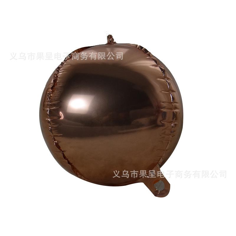 4D Ball Three-Dimensional Aluminum Film Balloon, Round Aluminum Foil Balloon Birthday Wedding Party Decoration Arrangement