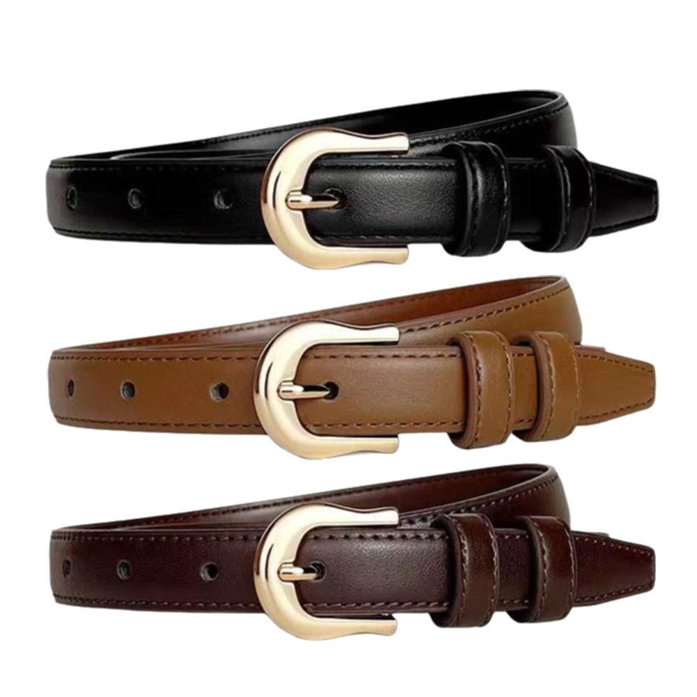 Ремни из искусственной кожи для женщин, роскошные дизайнерские модные черные коричневые брюки, пояс для джинсов, женские, B D4R0