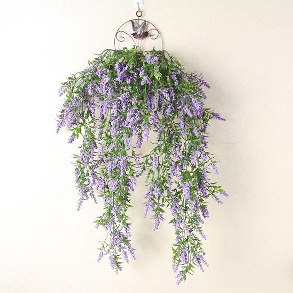 Room Bunch DIY Craft Artificial Lavender Wedding Wreath Decoration Vine Flower Garland Fake Plants