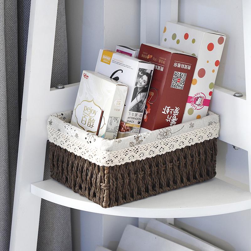 Плетеная корзина для хранения с тканевой подкладкой Подарочная корзина для сезонных поздравлений SML