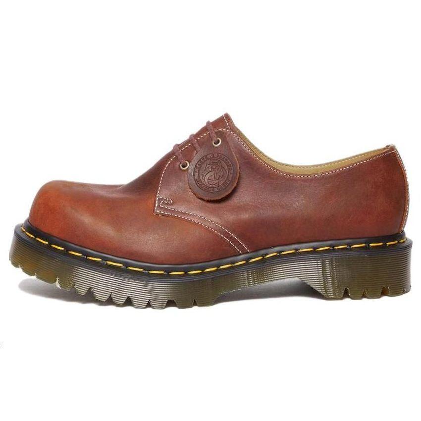 Dr. Martens Leather Fashion Versatile Formal Casual Shoes Unisex Shoes Brown 31017299