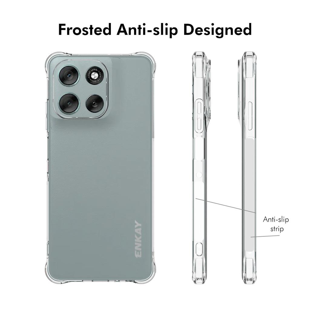 Прозрачный чехол для телефона Motorola Moto G86 5G, противоударный, противоскользящий чехол из ТПУ