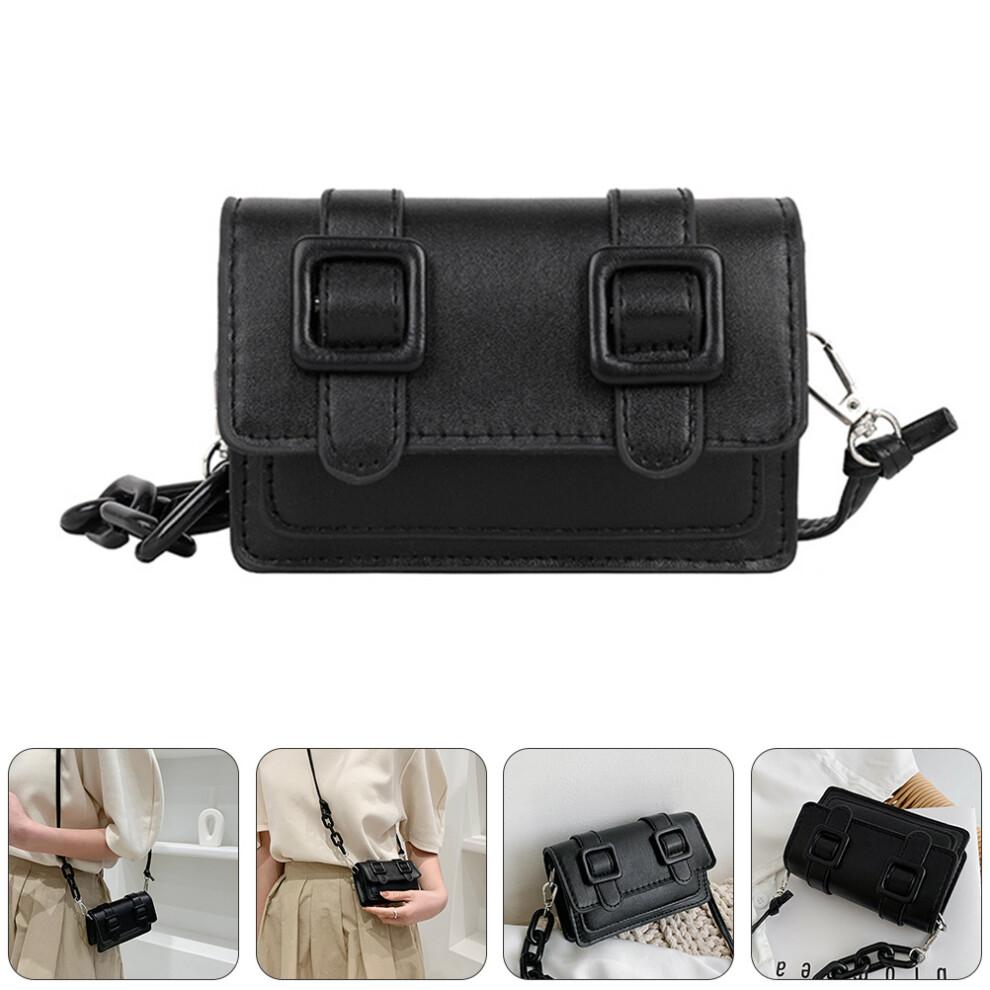 1pcs Mini Bag Storage For Women On Vacations Black Pu