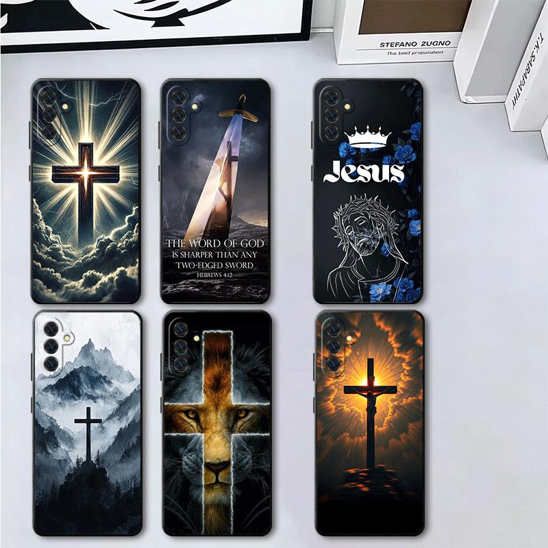 God Jesus Pray Cross Bible Soft Phone Case for Samsung A17 A37 A57 A16 A26 A36 A56 A15 A25 A35 A55 A14 A24 A34 A54 A13 A23 A33 A