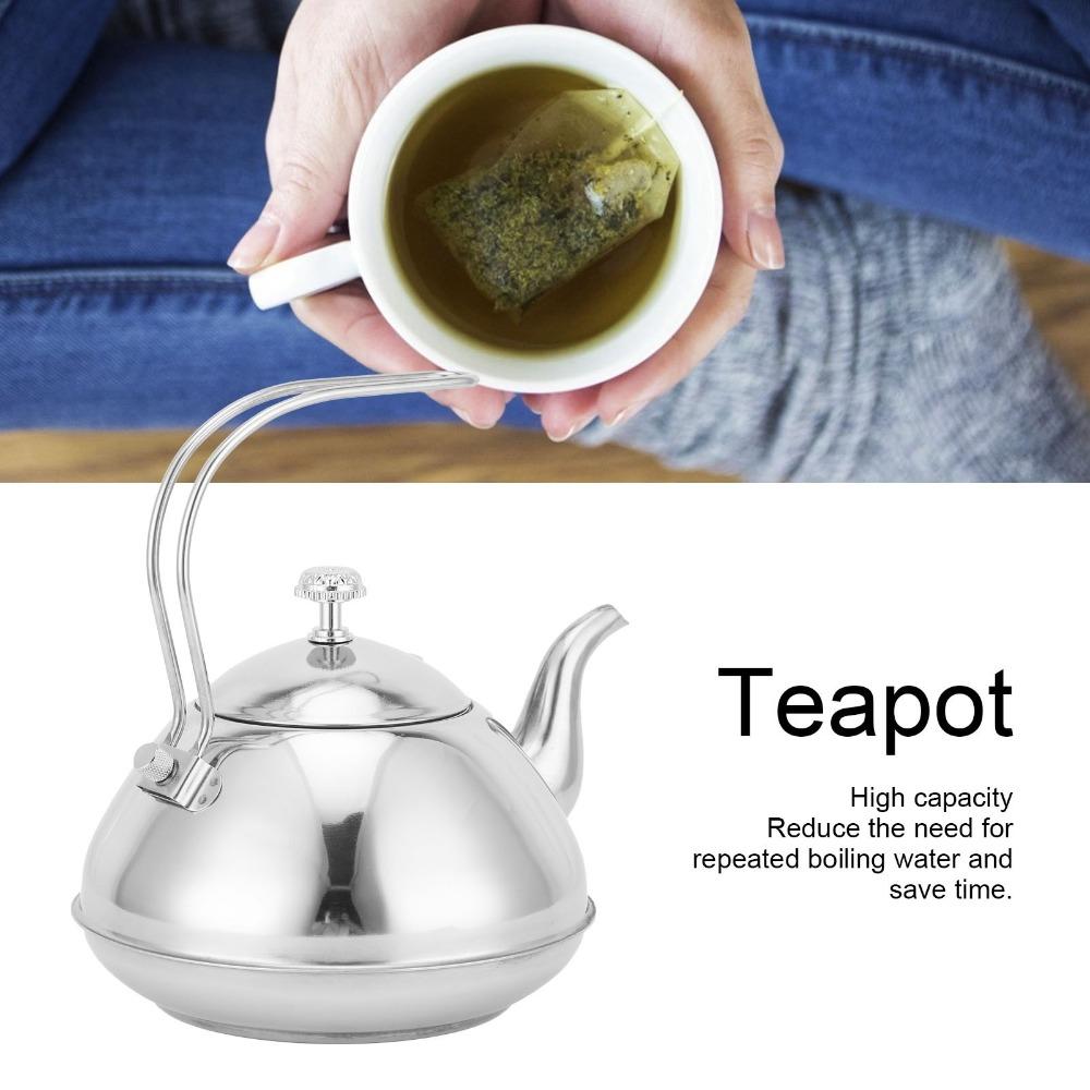 With Tea Infuser Tea Kettle Large Capacity Tea Pot Durable Stovetop Kettle  For Loose Tea