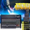 48V Power 6/8/12 Channel Microphone Digital Sound Mixing Amplifier Console Professional Karaoke Audio Mixer Audio USB