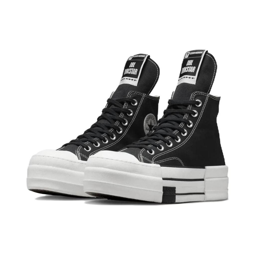 Converse Rick Owens x DRKSHDW DBL DRKSTAR Chuck 70 Высокие черные кроссовки унисекс Egret White A04954C