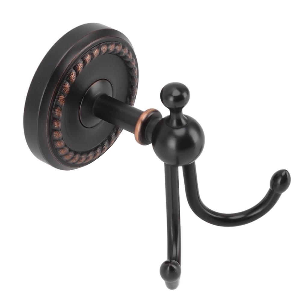 Вешалка для одежды в ванной комнате из черной меди, из нержавеющей стали, с витым узором, крючок для полотенец для дома