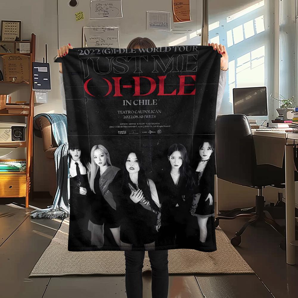 1 шт. Фланелевое одеяло с принтом Gidle, Высококачественное, Удобное для всех сезонов, Декор для дома, Тепло и уют, Идеально подходит для подарков