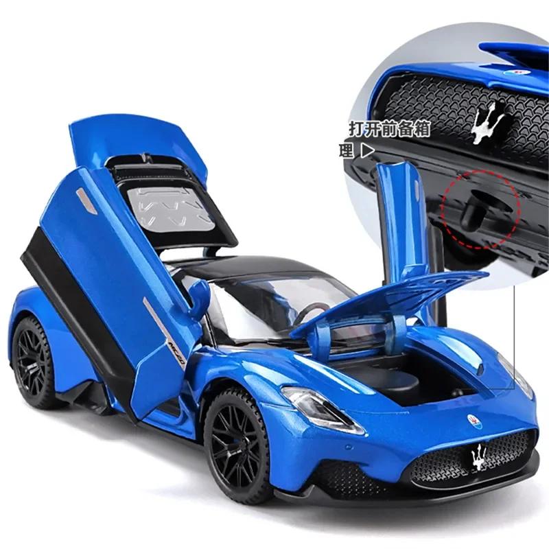 1:32 Maserati MC20 Cabrio, модель спортивного автомобиля из сплава, литье под давлением, металлические игрушечные автомобили, модель автомобиля, звуковая и световая имитация, детские игрушки, подарок