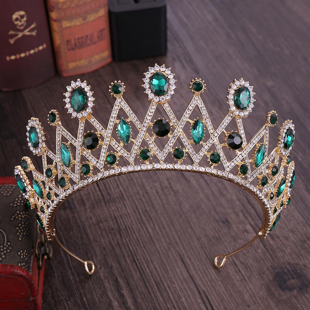 Bridal Tiara, Geometric Type Rhinestone Wedding Festival Bridal Crown Headband Accessories