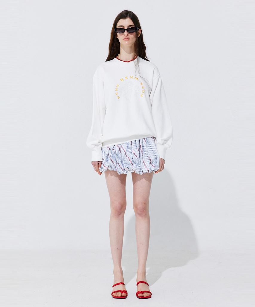 Bundercammer Embroidery Balloon Banding Skirt_Navy