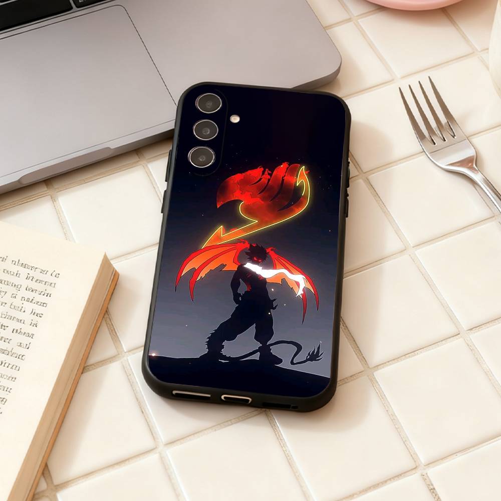F-Fairy Comics TailS Аниме чехол для телефона Samsung Galaxy A73,A72,A71,A70,A53,A52,A51,Другие Мягкий черный корпус