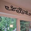 Wooden Scroll Entryway Decoration Elegant Black Wooden Scroll Wall Decoration for Home Office Retro Wall Art Sign