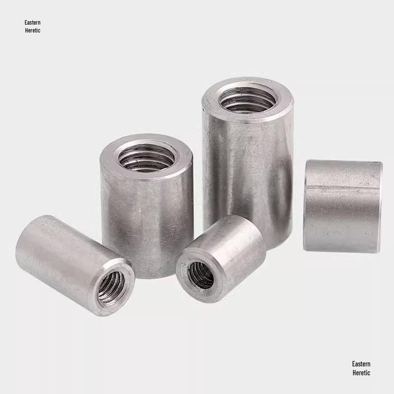 304 Stainless Steel Thickened Full Thread Cylindrical Connecting Nut (M3-M16)