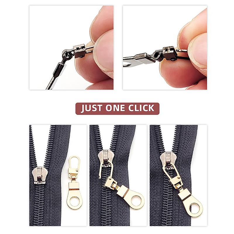 5 шт., металлический съемник на молнии, сменный язычок, ползунки на молнии, съемная головка на молнии, рюкзаки, кошельки, ремонт, швейные аксессуары