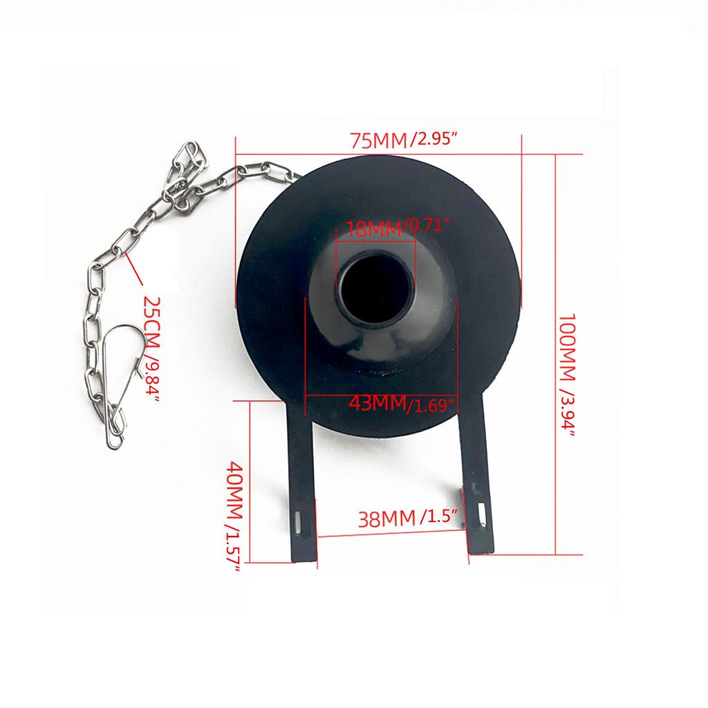 Universal Water-Saving for Valve Toilet Flapper 2" Replacement Kit Rubber Toilet for Tank Flapper with Chain for Toilet