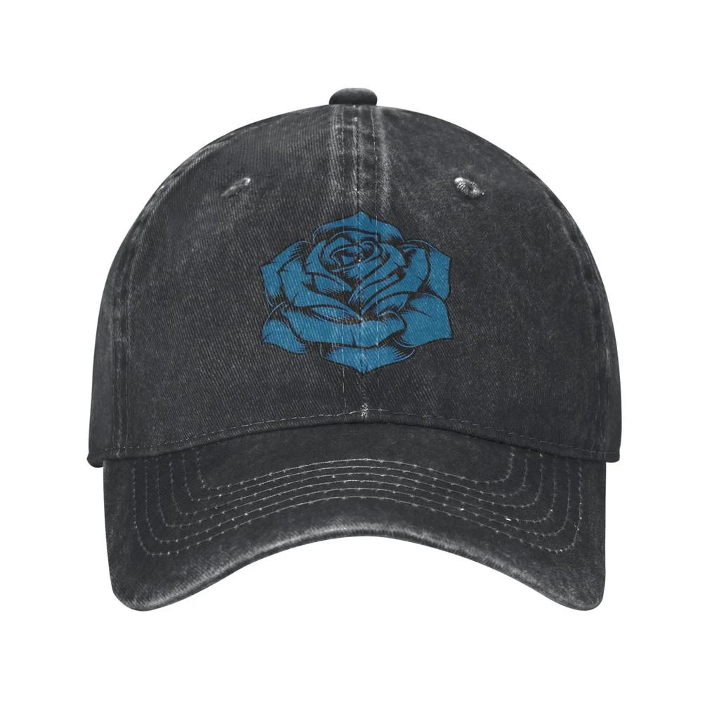 Летняя кепка Ado Blue Rose бейсболка солнцезащитная на заказ DIY выстиранная тракерская шляпа мужская взрослая уличный стиль спортивные бейсболки повседневные