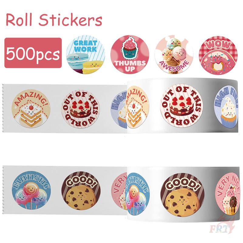 500 шт./рулон Поощрение учителя. Сладкие десерты Детские награды Наклейки - DIY Скрапбукинг Декор Альбом Запечатывание Этикетки Наклейки