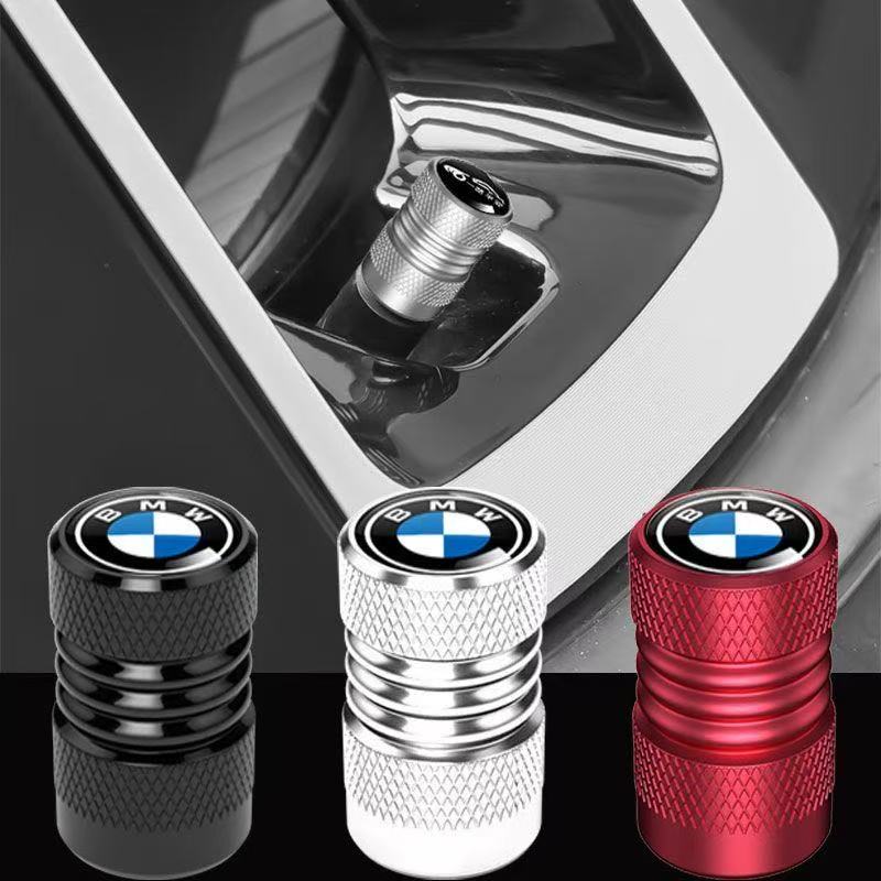 JYPK6 Threaded Pattern Tire Valve Cap 4Pcs Wheel Air Stem Cover Sticker for BMW G30 G20 G05 G07 F10 F30 F07 F06 F20 F34 F48 G01 E70 E7