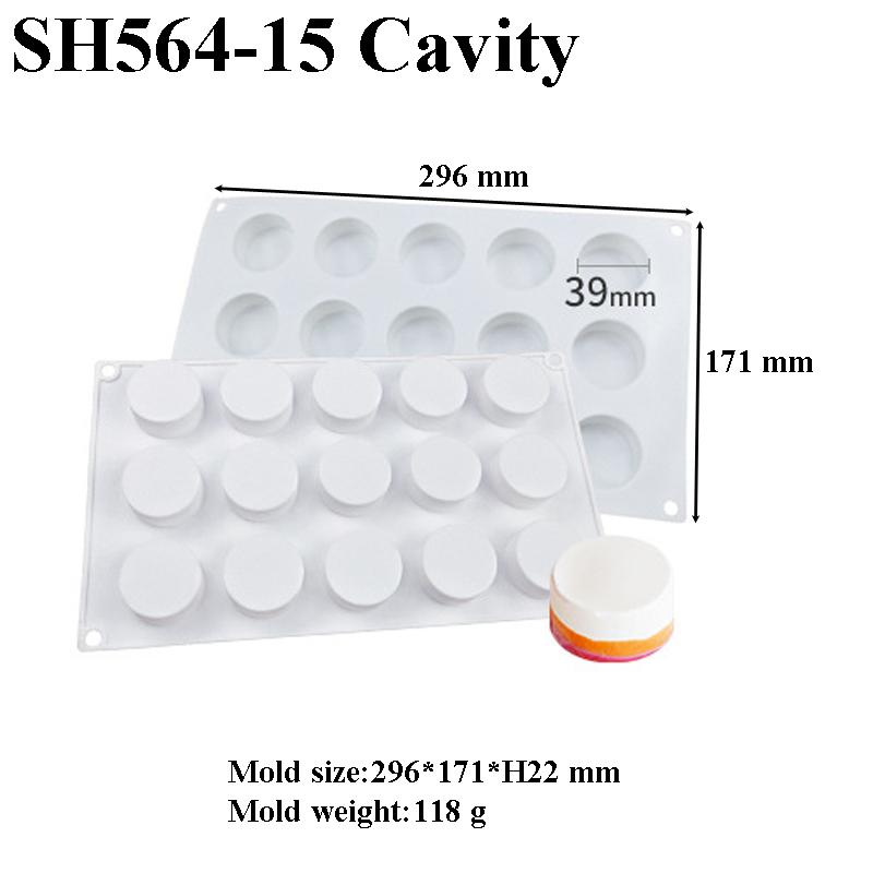 Cake Baking Tools Cylindrical Shape French Mousse Moulds Silicone Cake Molds Dessert Bakeware Food Grade Kitchen Baking Utensils