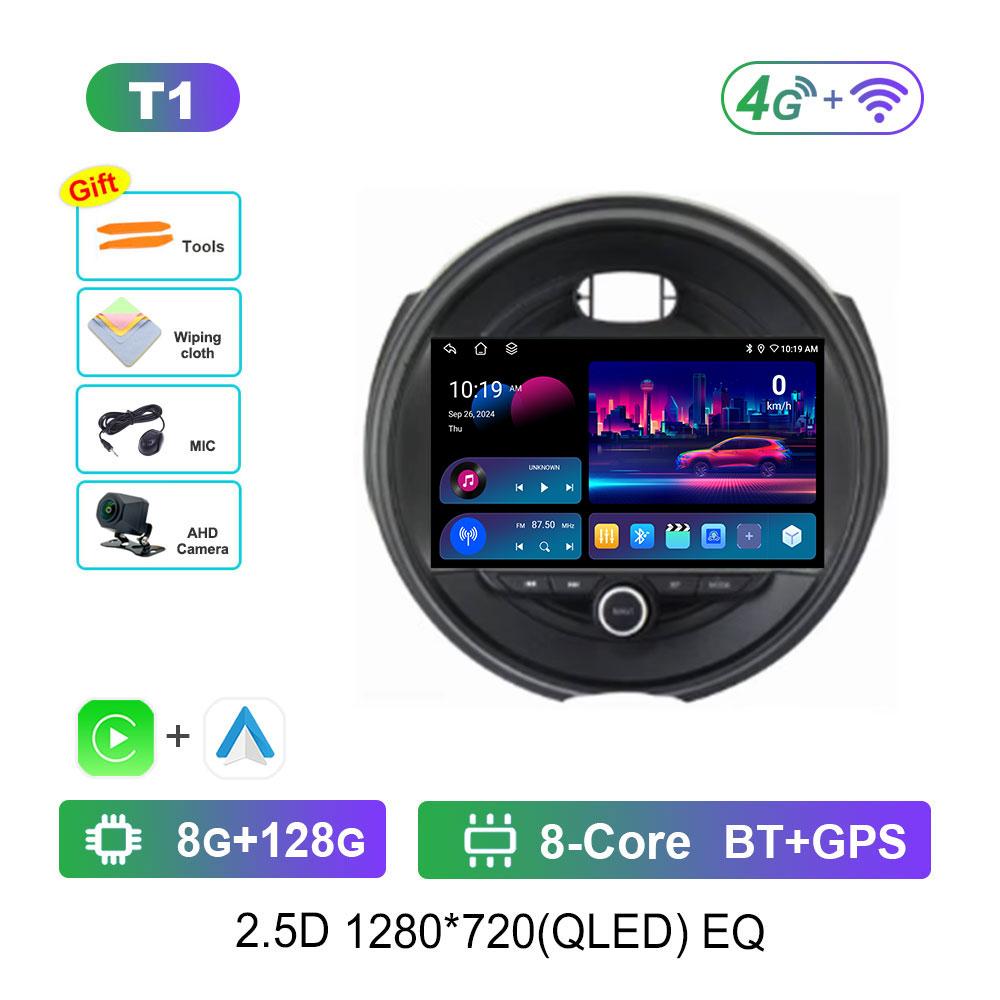 Для BMW MINI Cooper F54 F55 F56 F60 2015 - 2019 Автомобильная система Android 14 DSP Стерео 4G Навигация GPS WiFi IPS Сенсорный экран BT