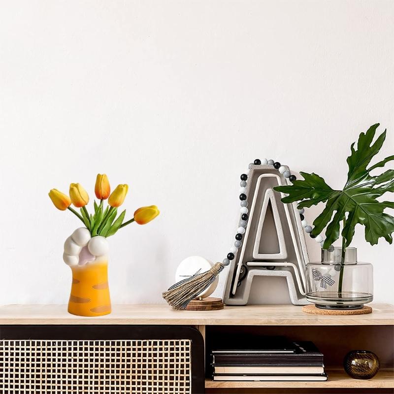 Geometric Cute Claw Art Gypsum Silicone Mold Vase Storage Box Mold for Making Succulent Flower Pen Holder