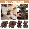 Фигурка коровы из смолы, Украшение для теленка, Декор для дома, Создающий праздничную атмосферу, Поделка