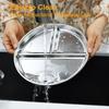 Reusable Divided Dinner Plates Unbreakable 3 Compartment Food Tray Portion Control Plate  Lunch