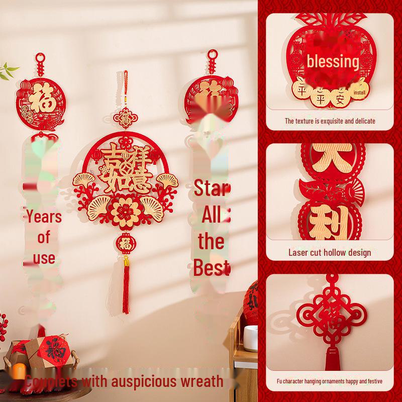 Подвески на Новый год Змеи 2025 — праздничные украшения для гостиной и талисманы удачи для праздника весны.