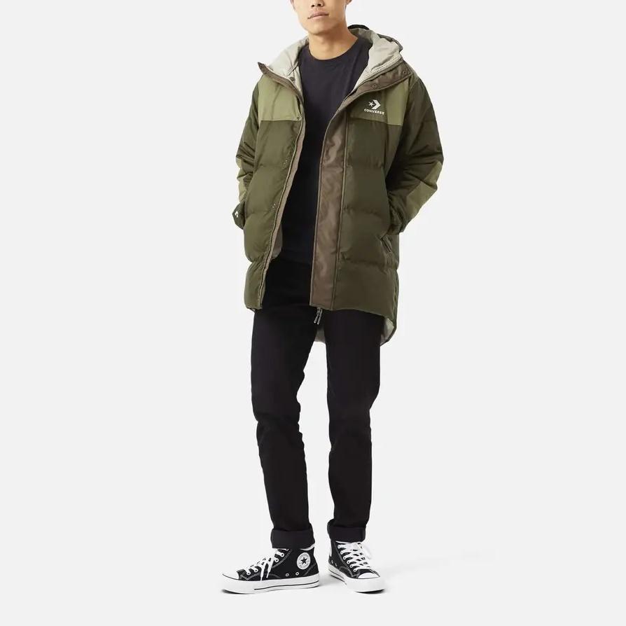 Converse Пуховик Мужской Зеленый Унисекс 10023754-A02