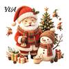 Christmas Bathroom Toilet Decals Cute Santa Snowman Wall Decals, Removable PVC Stickers with Waterproof Home Decoration Elf Gift Elements, Festive