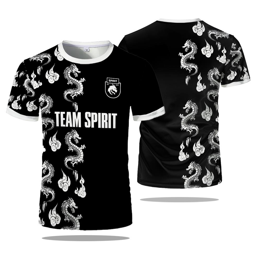 Summer Round Neck 3D Team Spirit Print Top Fashionable Casual Short Sleeved Men's T-shirts