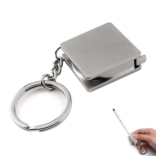 TVETE Compact Tape Measure (1-Pack) Compact Metal Tape Measure, 1m, Mini Tape Measure, Extendable Tape Measure with Keychain, Portable Pocket Mini Tap