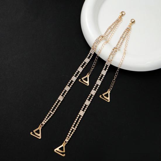 1 Pc Rhinestone Shoulder Strap Silver Rhinestone Bra Shoulder Chain Jewelry Adjustable Underwear Strap for Festival Rave Bridal Wedding Dress