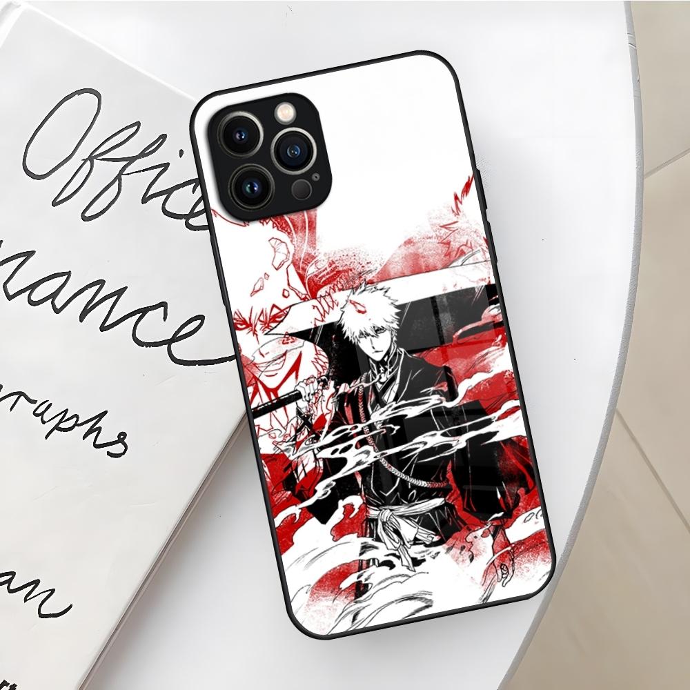 Чехол для телефона Bleach Kurosaki Ichigo для Iphone 17 16 Air 15 14 12 11 13 Pro Max Mini X Xr Xs Se Puls стеклянная крышка